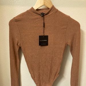 JLUXLABEL Ribbed Bodysuit Women Size S